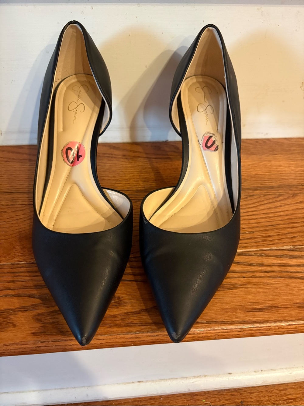Jessica Simpson Black Pointed D'Orsay Pumps